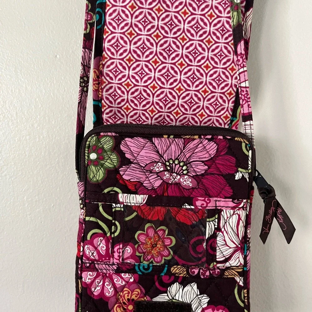 Vera Bradley Pink Floral Quilted Crossbody Bag - Picture 3 of 8